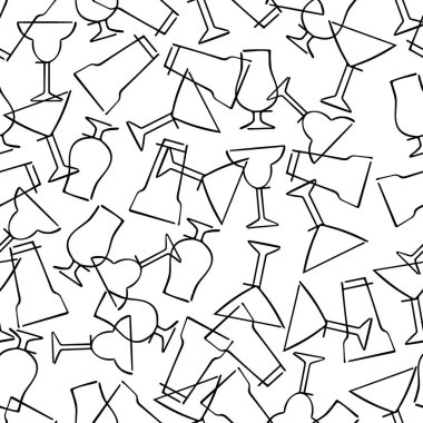 Gözlük. Dikişsiz vektör deseni (arka plan).