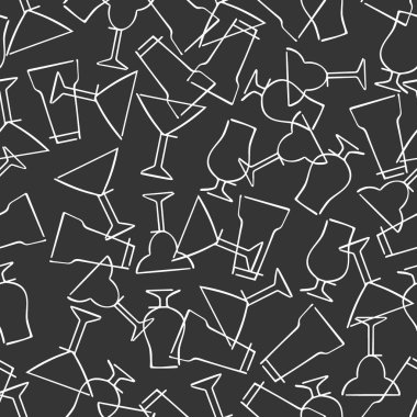 Gözlük. Dikişsiz vektör deseni (arka plan).