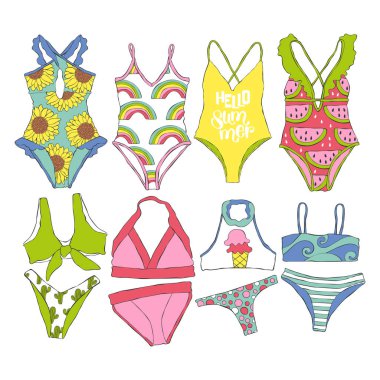 Mayo seti. Beyaz arka planda yalıtılmış vektör nesneleri.