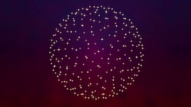 Brilhar Uma Bola Composta Por Estrelas Belo Fundo Diamantes Brilhantes — Vídeo de Stock