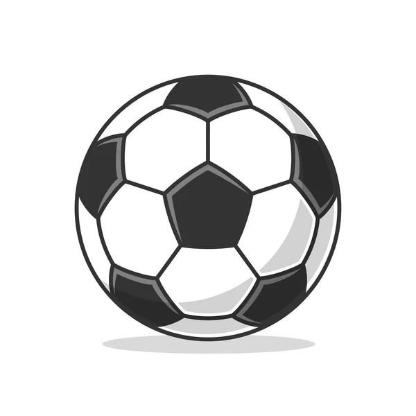 Soccer Ball Ikon Lapos Vektoros Illusztráció Fehér Háttér Előtt Eps — Stock Vector