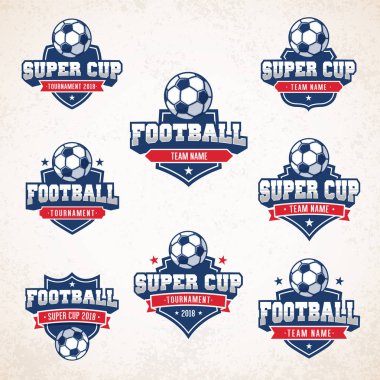 Genel futbol ya da futbol takım logoları Şampiyonası logoları koleksiyonu