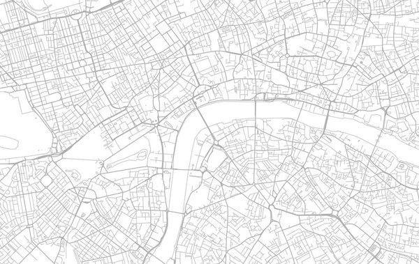 Mapa de Londres de vector blanco y gris — Archivo Imágenes Vectoriales