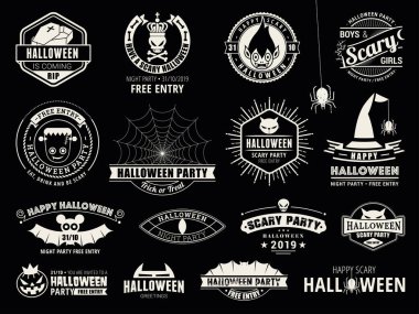 Cadılar Bayramı kutlama koleksiyonu kümesi