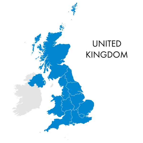 Ilustração Vetorial Mapa Reino Unido — Vetor de Stock