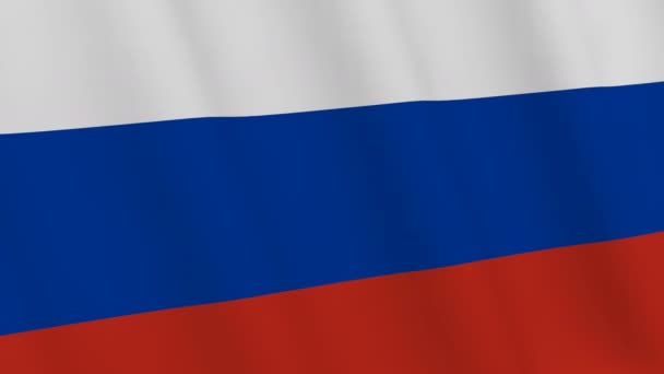 Hintergrund Russische Flagge Die Russische Flagge Weht Wind Schlupflöcher Darstellung — Stockvideo