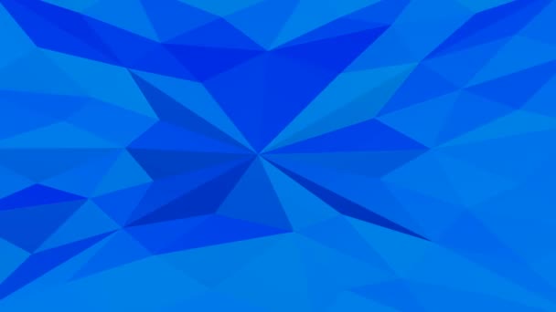 Low Poly Futuristic Blue Polygonal Geometric Surface Background Animation Loopable — Stock Video