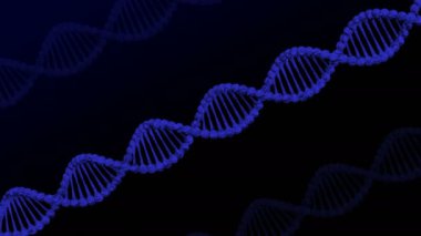 DNA molekülü ve arkanı dön. Loopable. Luma mat. 3D render.
