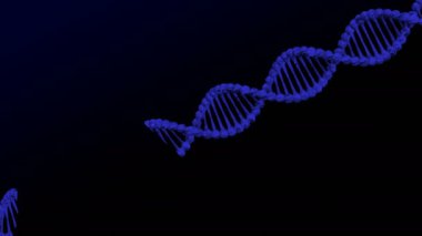 Genetik hastalık. DNA molekülü dağılma. Luma mat. 3D render.