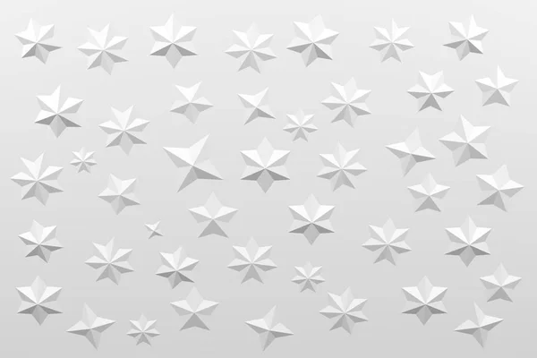Stjärnors form på vit Polygonal bakgrund. — Stockfoto