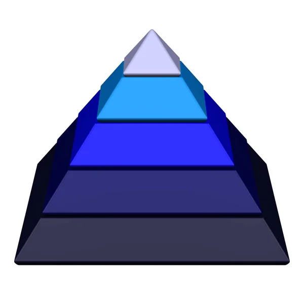 Hierarchia potrzeb jako piramidy. Renderowanie 3D. — Zdjęcie stockowe