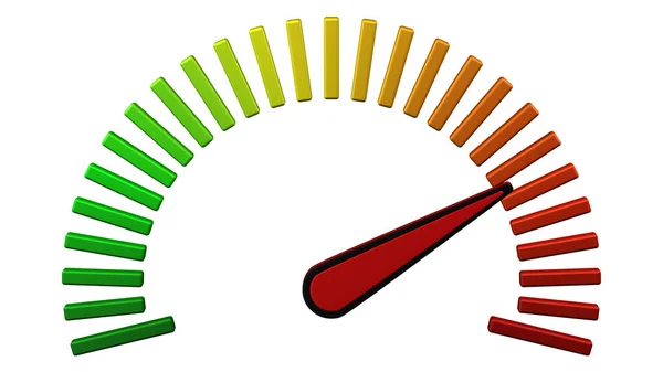 Compteur d'escalade avec flèche noire et rouge. rendu 3D . — Photo