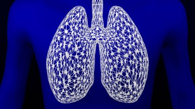 Concept: lungs. 3D rendering. clipart