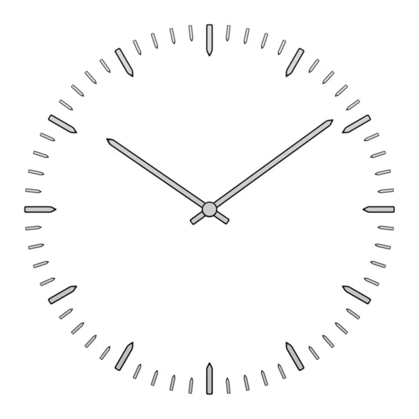 Flat clock face with arrows. 3D rendering.