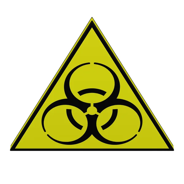 Biohazard sign. 3D rendering. — Stock Photo, Image