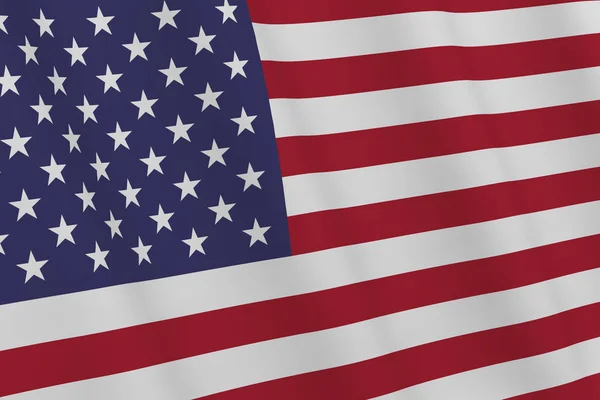 Amerikaanse vlag. 3D-weergave. — Stockfoto