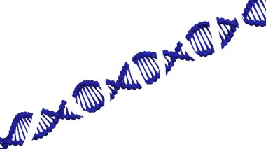 DNA molekülünün parçalanması. 3d render.