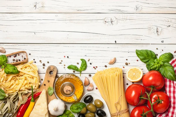Italian cuisine concept. Food ingredients for cooking