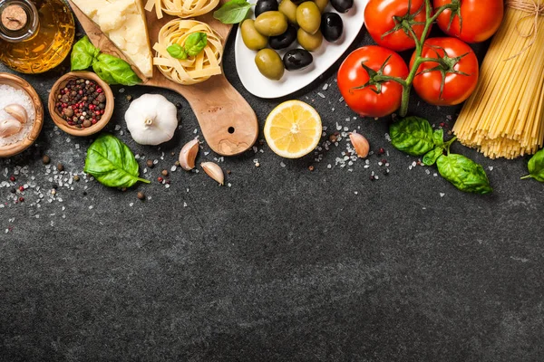 Concepto Cocina Italiana Ingredientes Alimentarios Para Cocinar — Foto de Stock