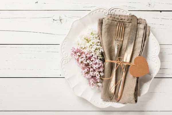 Mesa de primavera lugar ajuste — Foto de Stock