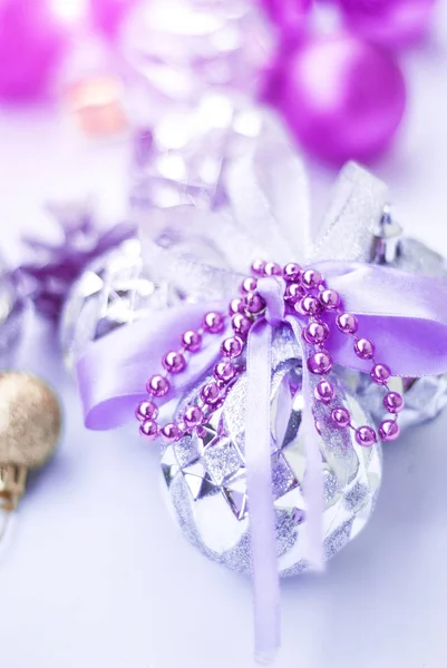 Purple and silver xmas decoration