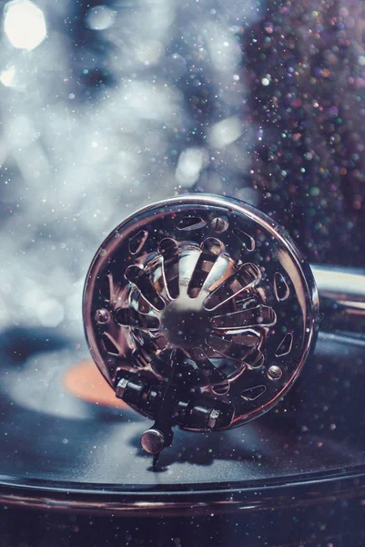 Kayıt closeup eski plak çalar gramofon iğne. Vintage tonlama