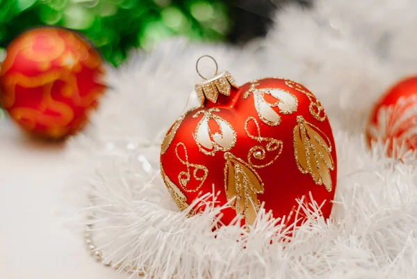 Christmas Background Red Christmas Decoration — Stock Photo, Image