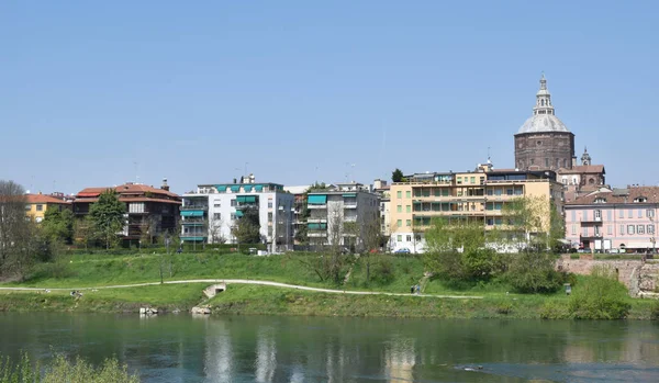 Die Stadt Pavia Fluss Ticino Italien — Stockfoto