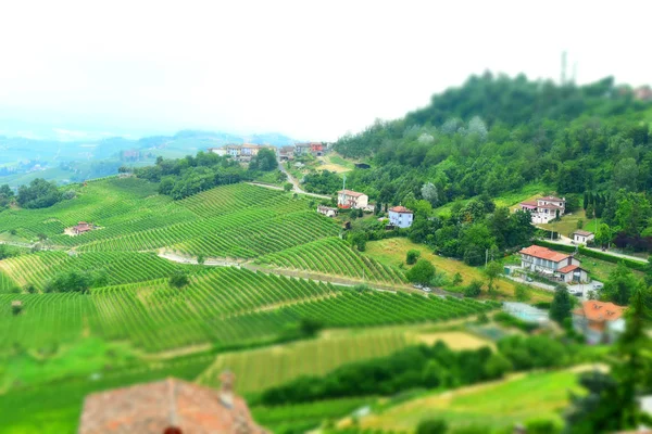 Die Langhe Landschaft Italien Neigungseffekt Angewandt — Stockfoto