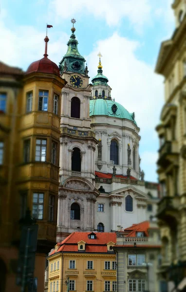 Igreja São Nicolau Uma Catedral Barroca Tardia Cidade Velha Praga — Fotografia de Stock