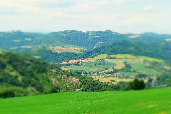 Die Valmarecchia Landschaft Italien Neigungseffekt Angewandt — Stockfoto