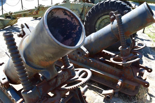 Cannons Second World War Italy War Tank Guns Were Used — Stock Photo, Image