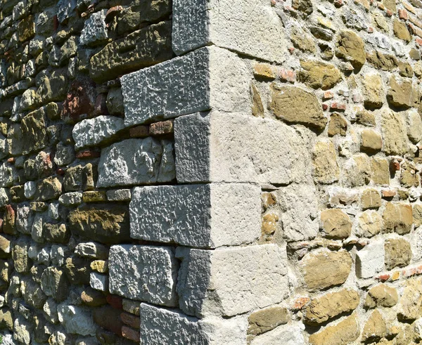 Angolo Antico Muro Pietre Grigie — Foto Stock