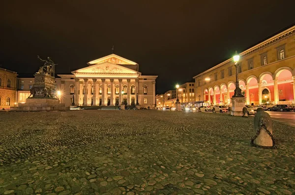 Berühmtes Bayerisches Nationaltheater Und Maximilian Joseph Bayern Max Joseph Platz — Stockfoto