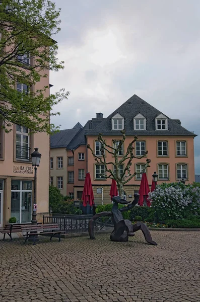 Luxemburg Luxemburg Maj 2018 Historiska Centrum Luxemburg City Moderna Monument — Stockfoto