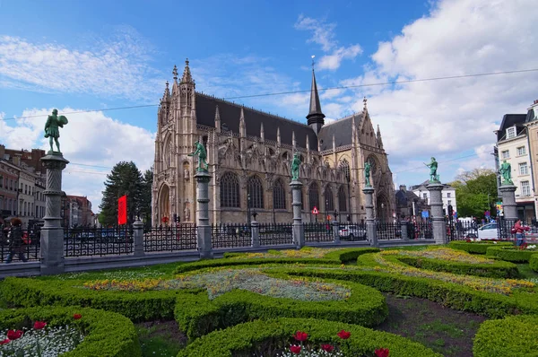 Βρυξέλλες Βέλγιο Μαΐου 2018 Όμορφη Αρχαία Εκκλησία Της Παναγίας Από — Φωτογραφία Αρχείου