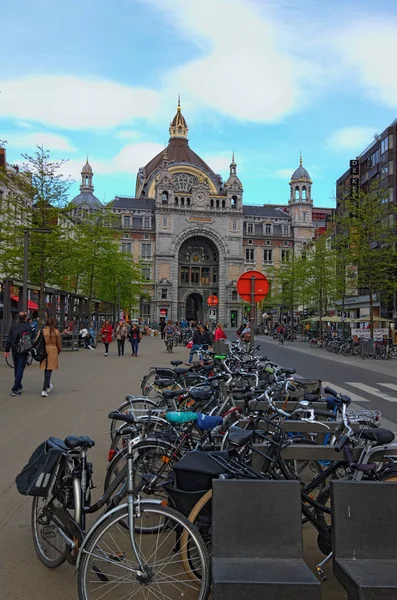 Antuérpia Bélgica Maio 2018 Vista Incrível Marco Histórico Estação Central — Fotografia de Stock