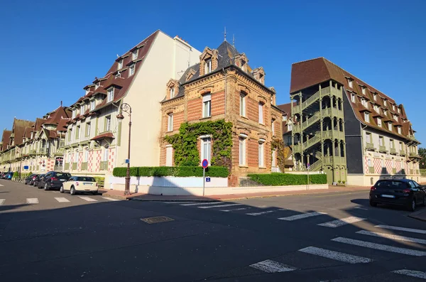 Eine Typische Straßenecke Der Stadt Deauville Calvados Departement Der Normandie — Stockfoto