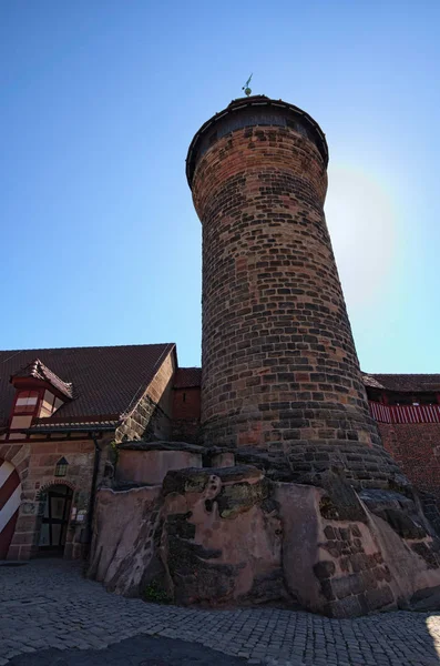 Blick Auf Die Kaiserburg Symbol Von Nürnberg Kaiserliche Burg Ist — Stockfoto
