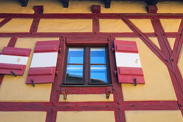 Detalhe Janela Das Casas Tradicionais Nuremberga Nurnberg Alemanha Europa — Fotografia de Stock