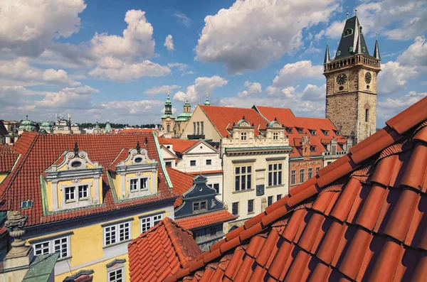 Praga República Checa 2018 Agosto Vista Aérea Del Ayuntamiento Viejo — Foto de Stock