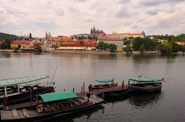 Praga Czeska Republika Sie 2018 Panoramiczny Widok Zamek Praski Saint — Zdjęcie stockowe