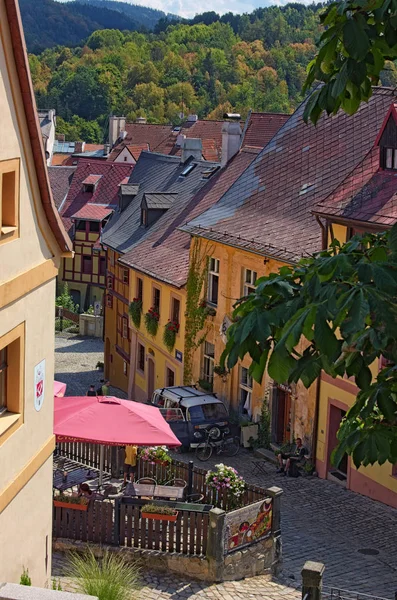 Loket República Checa Agosto 2018 Vista Panorámica Calle Ciudad Medieval —  Fotos de Stock