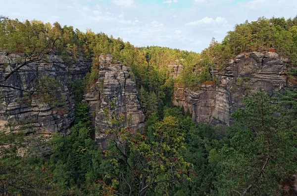 Monumento Natural Suíça Checa Suíça Boêmia Ceske Svycarsko Parque Nacional — Fotografia de Stock