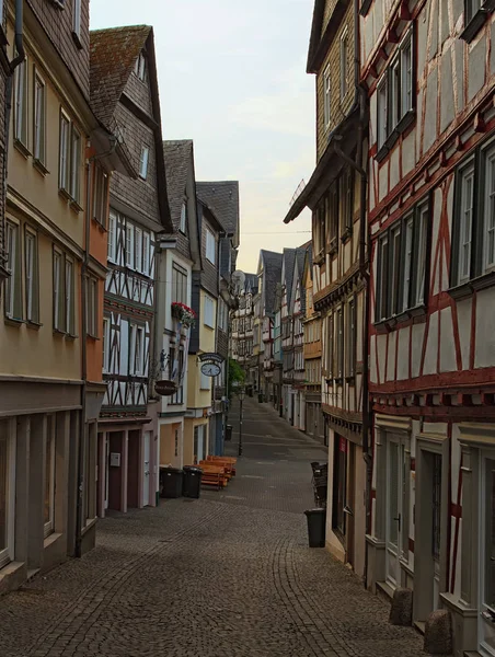 Wetzlar Γερμανία Σεπτεμβρίου 2018 Πρωί Τοπίο Της Μεσαιωνικής Street Στο — Φωτογραφία Αρχείου