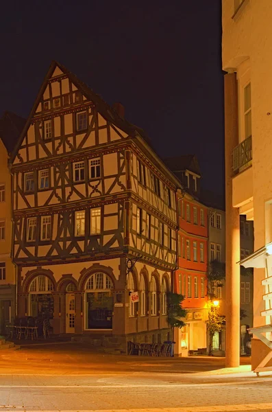 Wetzlar September 2018 Alte Gebäude Der Wetzlarer Altstadt Bei Nacht — Stockfoto