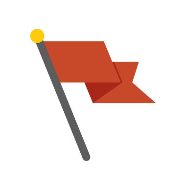 Vektör bayrak simgesi - bayrak öğe sembolü. Düz illüstrasyon izole beyaz arka plan üzerinde.