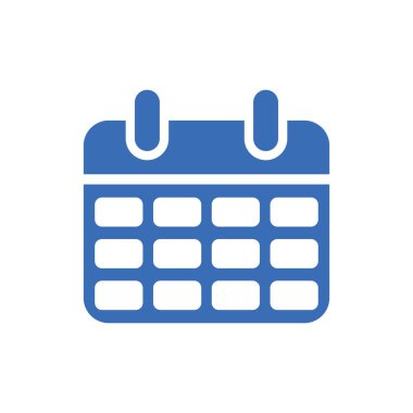 Takvim simgesini - olay sembol - gün veya ay simgesini - beyaz arka plan üzerinde izole düz vektör çizim.