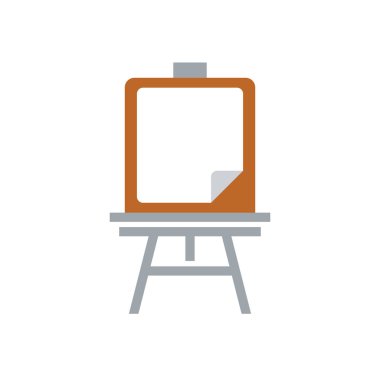 Eğitim Kurulu simgesi - okul tebeşir Pansiyon - sembol - düz vektör illüstrasyon izole beyaz arka plan üzerinde çizmek.