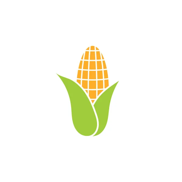Значок кукурузы - символ тяжелой пищи - изображение плоского вектора на белом фоне . — стоковый вектор
